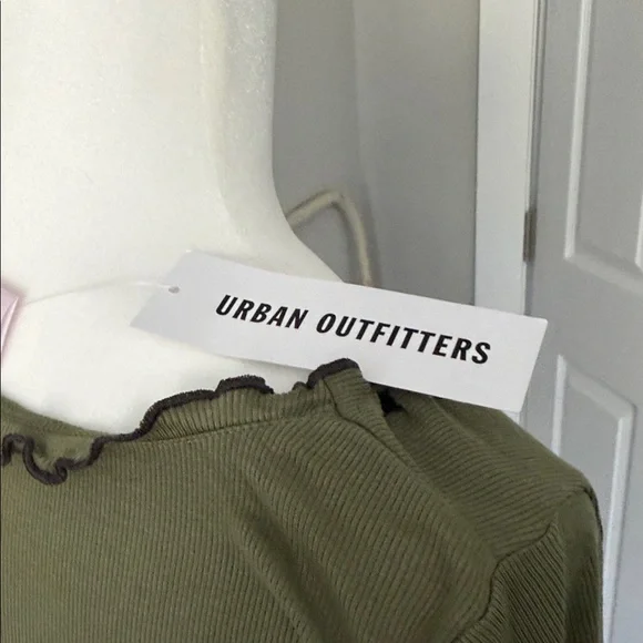 Urban Outfitters Olive Green Long Sleeve Scoop Neck M - Picture 4 of 7